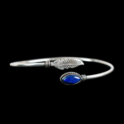 German silver bracelet Leena Lapis Lazuli