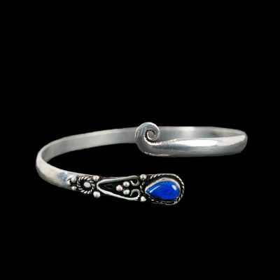 German silver bracelet Sharifa Lapis Lazuli