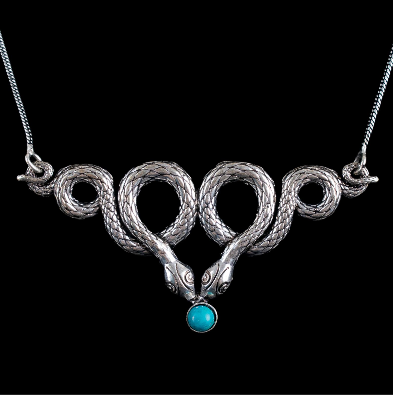 German silver pendant Serpent Loops – Tyrkenite India