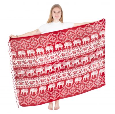Sarong / pareo / beach scarf Dramblys Red