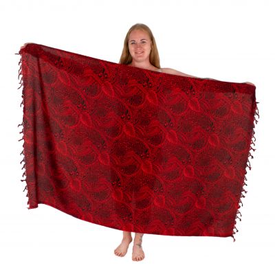 Sarong / pareo / beach scarf Nyambura Red