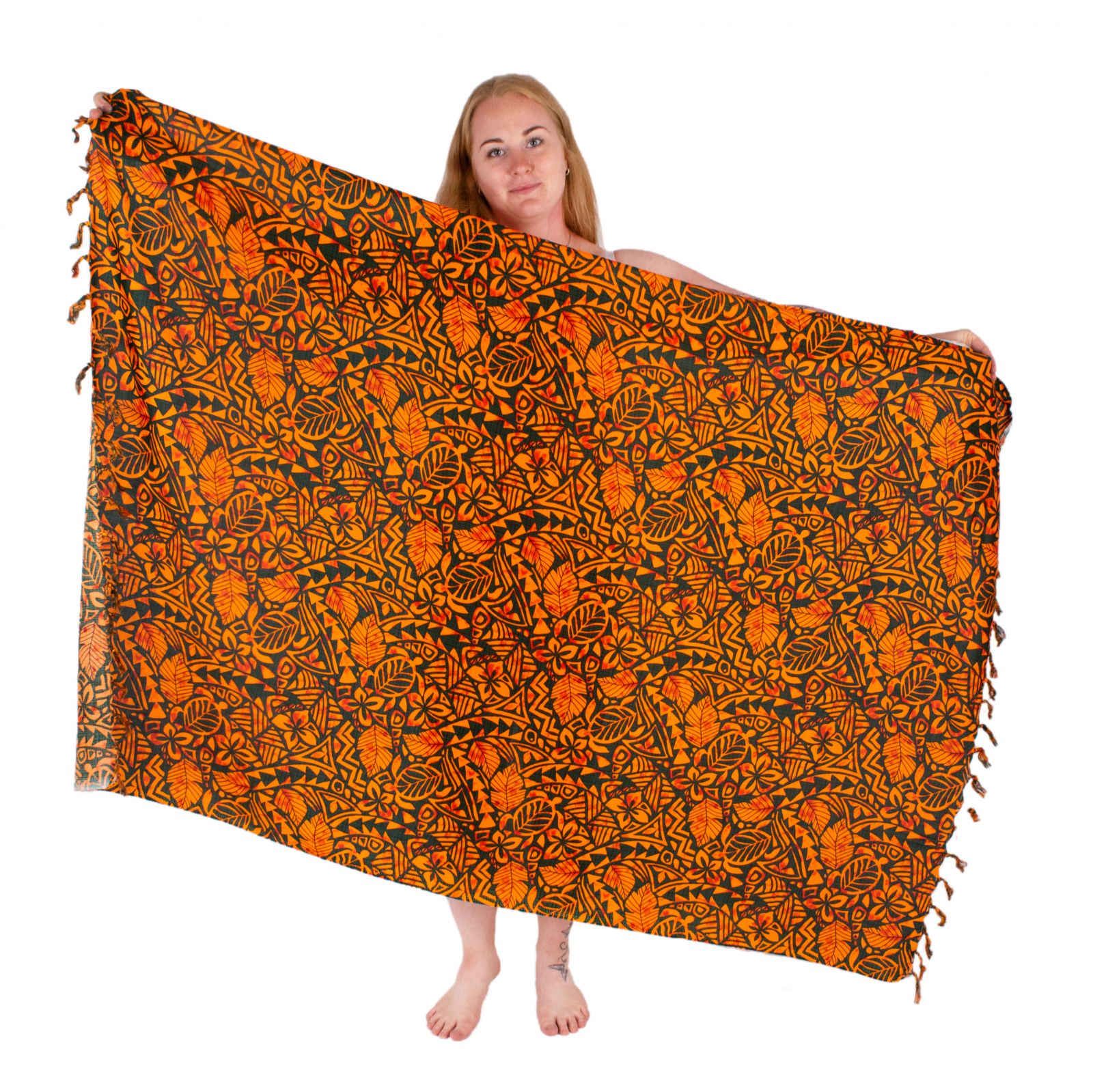 Sarong / pareo / beach scarf Wangari Orange Thailand