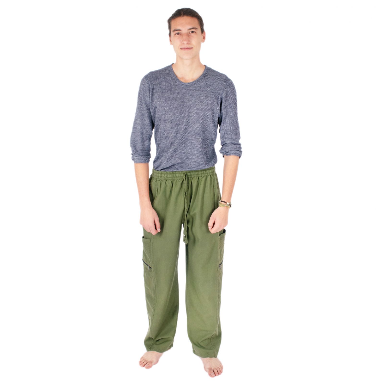 Men's cotton trousers Taral Green Nepal