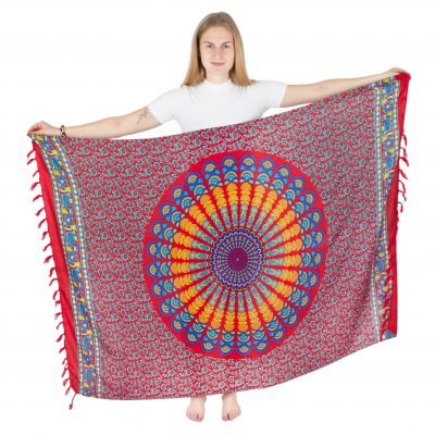 Tie-dyed sarong / pareo Anada Red