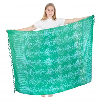 Tie-dyed sarong / pareo Ningrum Green