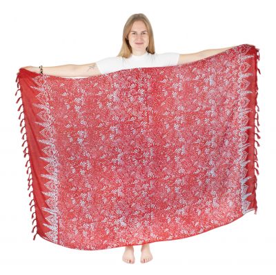 Tie-dyed sarong / pareo Ningrum Red