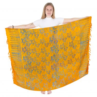 Tie-dyed sarong / pareo Ningrum Yellow