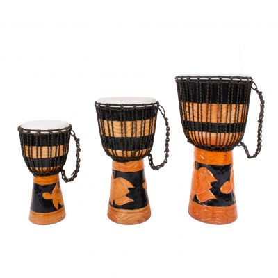 Djembe with carving of Barong Indonesia