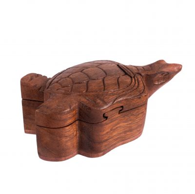 Wooden puzzle jewellery box Turtle