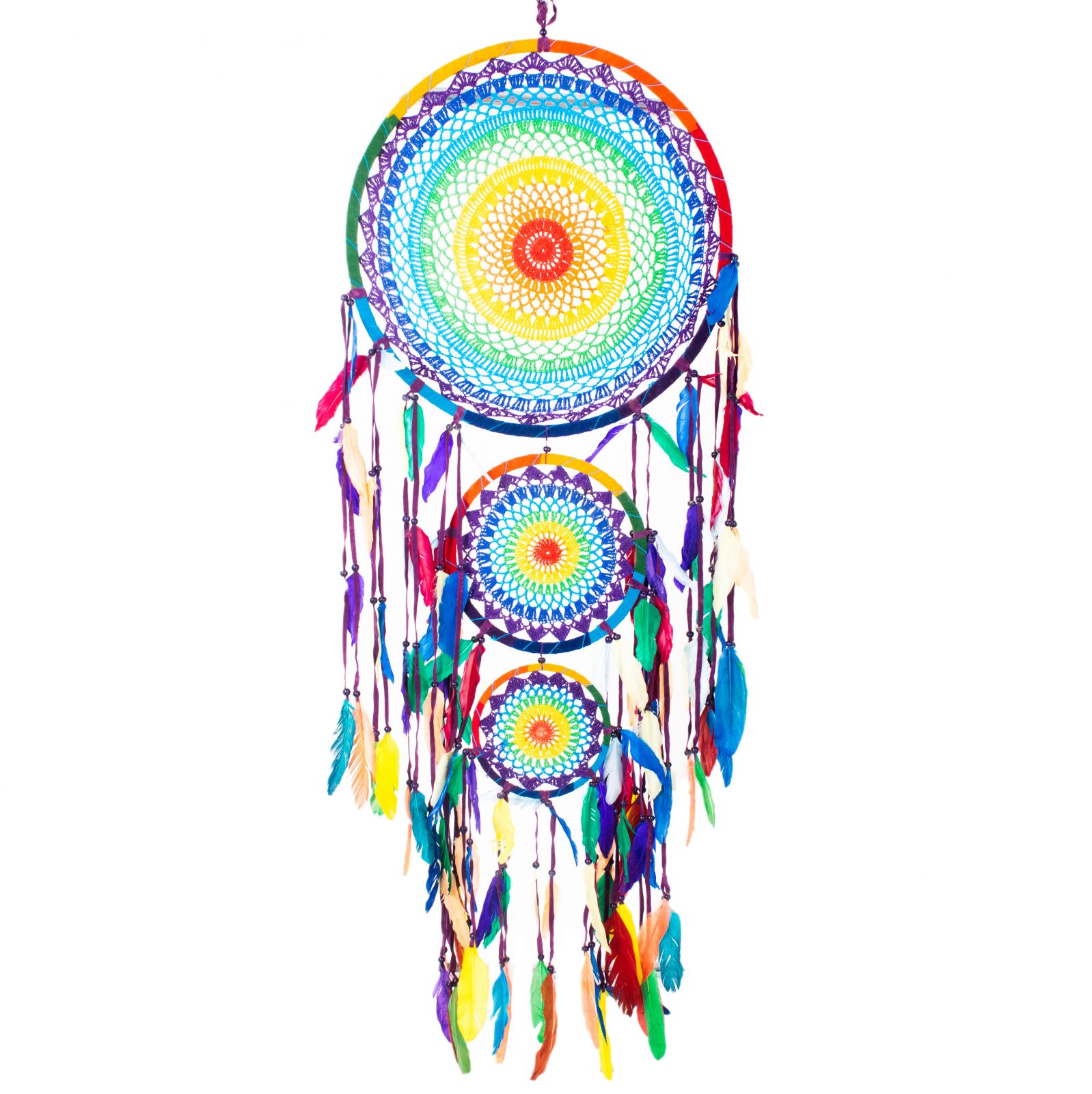 Crocheted dream catcher Dreaming about Rainbows Indonesia