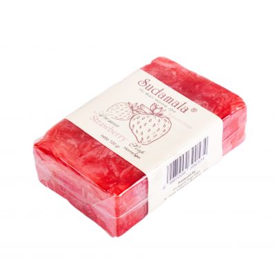 Coconut soap with strawberry scent Indonesia