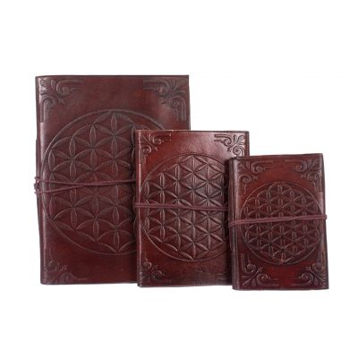 Leather notebook Flower of Life – narrow India