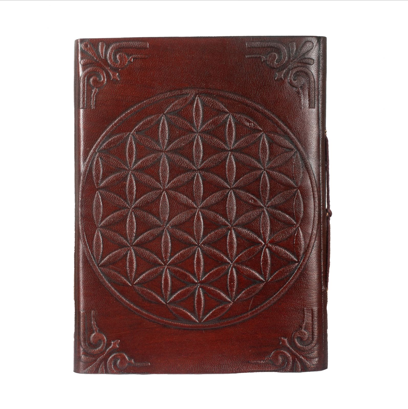 Leather notebook Flower of Life – narrow India