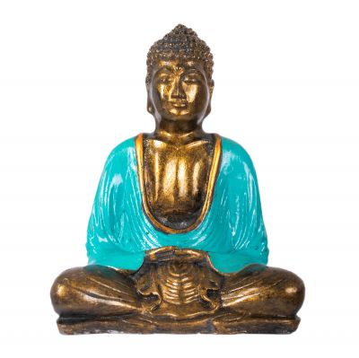 Painted resin statuette Colourful Buddha 16 cm (1)