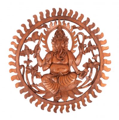 Wall sculpture Ganesha the Protector | ⌀ 30 cm, ⌀ 40 cm