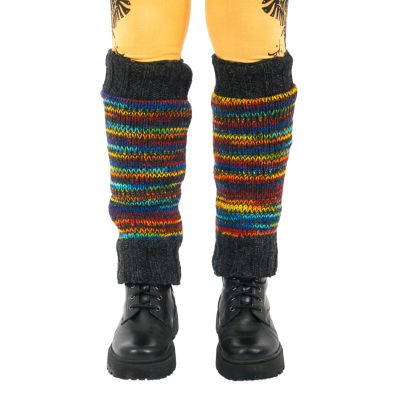 Woolen leg warmers Domba Rainbow