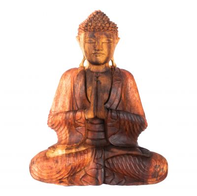 Carved wooden statue of Sitting Buddha 4 | 42 cm, 52 cm, 62 cm