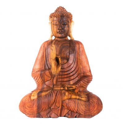 Carved wooden statue of Sitting Buddha 6 | 45 cm, 50 cm, 62 cm