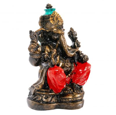 Decorated resin statuette Colourful Ganesh 1 Indonesia
