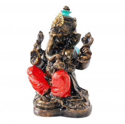 Decorated resin statuette Colourful Ganesh 1 Indonesia