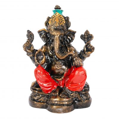 Decorated resin statuette Colourful Ganesh 1