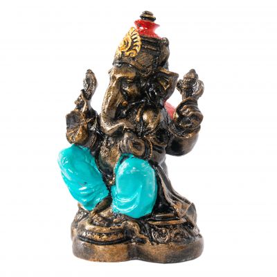 Decorated resin statuette Colourful Ganesh 2 Indonesia