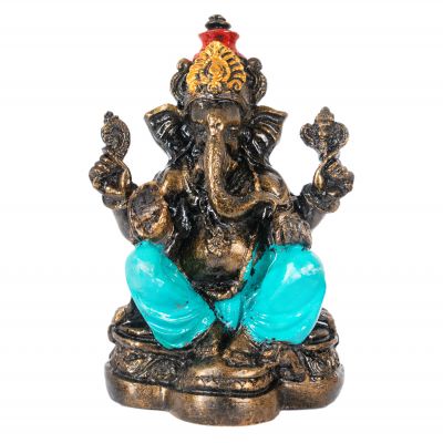Decorated resin statuette Colourful Ganesh 2