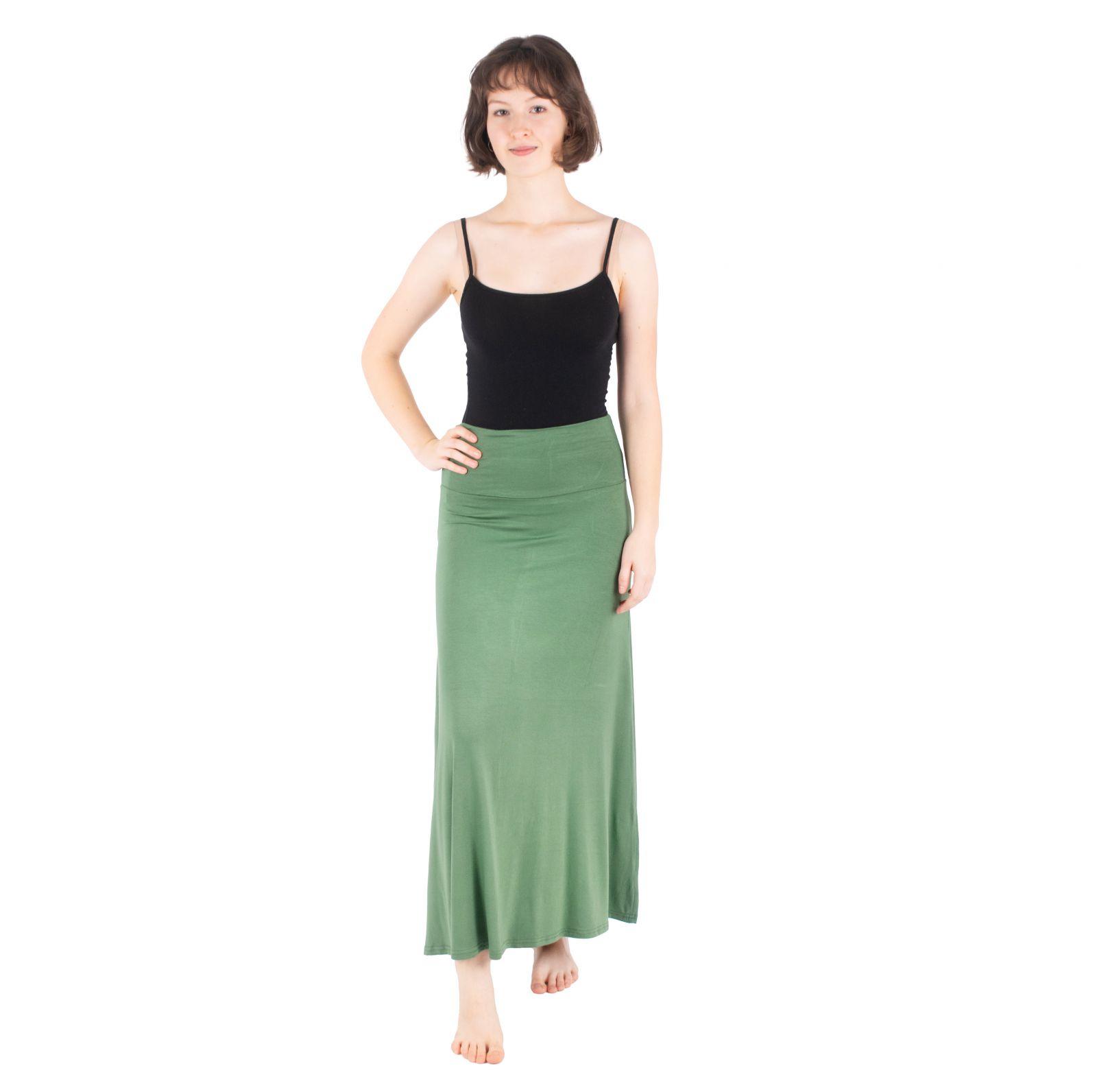 Long single colour skirt Panjang Khaki Thailand