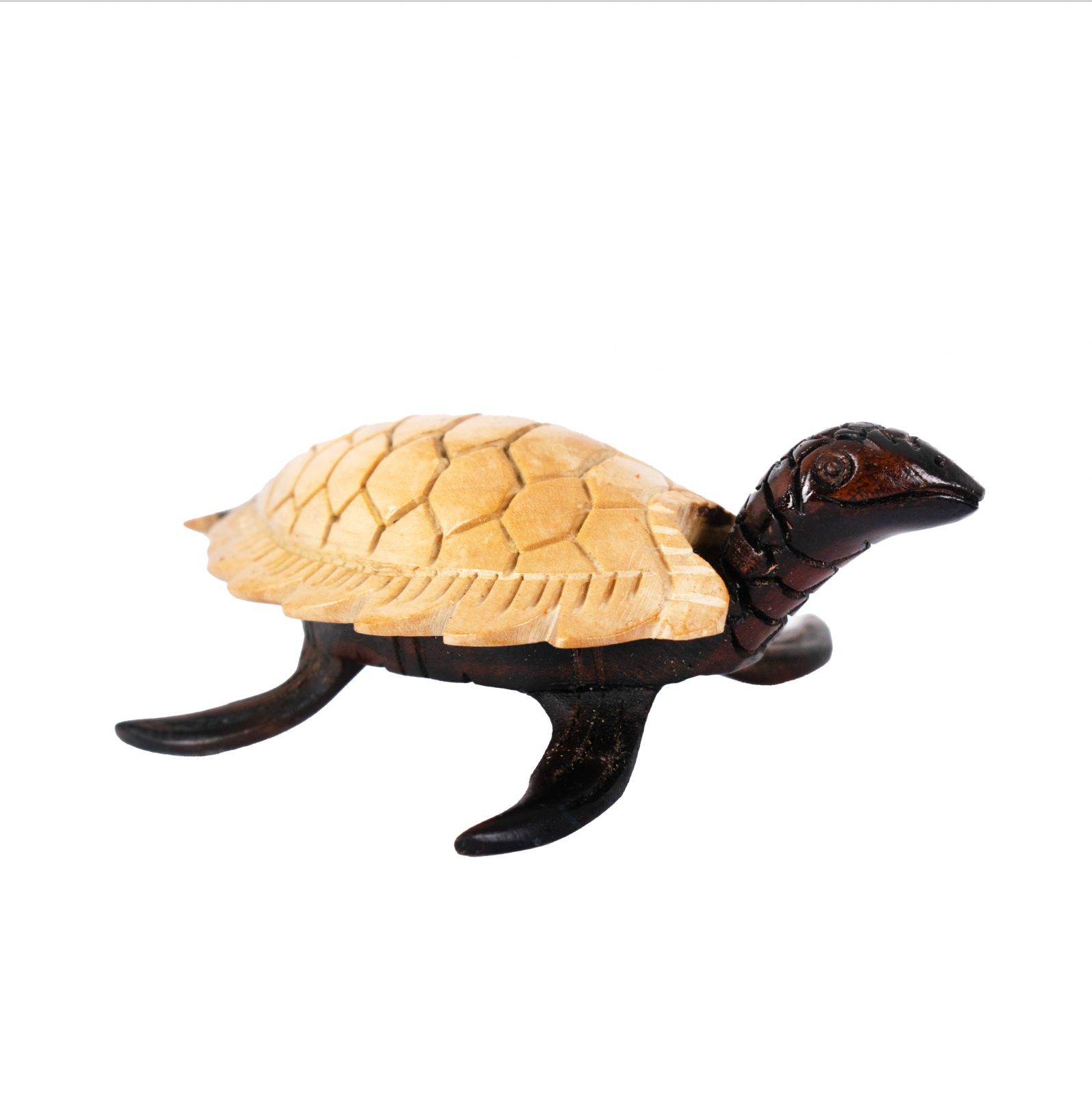 Wooden statuette Two-tone water turtle Indonesia