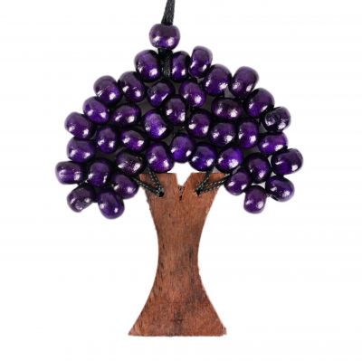 Wooden Pendant Tree - purple | small, large