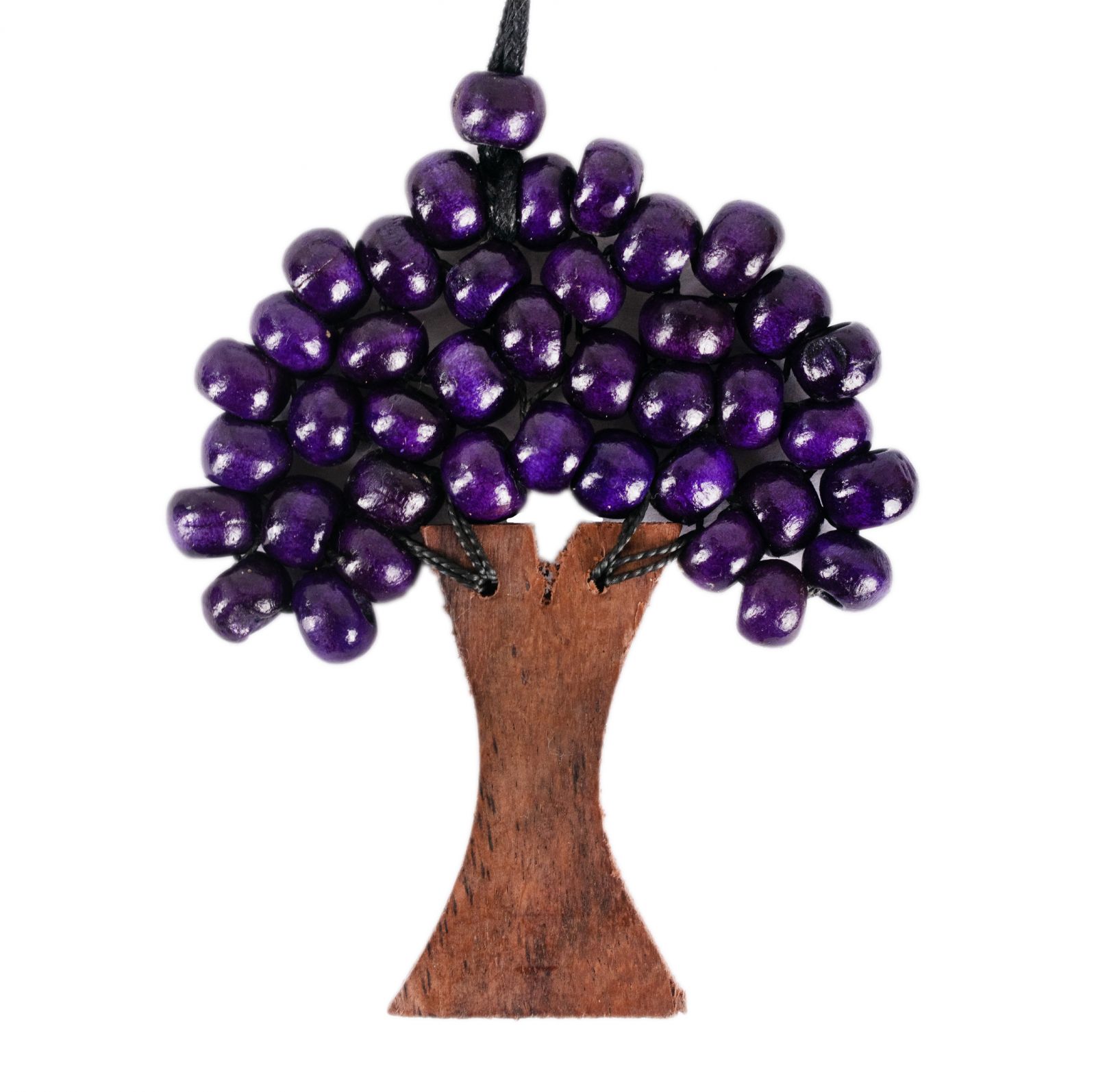 Wooden Pendant Tree - purple Indonesia