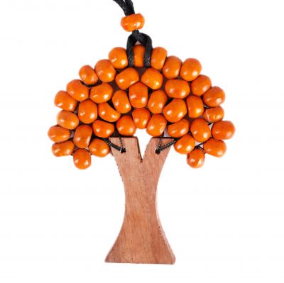 Wooden Pendant Tree - orange | small, large