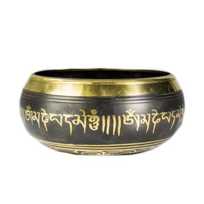 Engraved tibetan bowl Buddha 3 Nepal