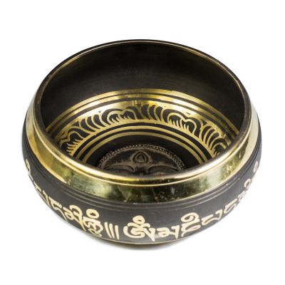 Engraved tibetan bowl Buddha's Eyes 3 Nepal