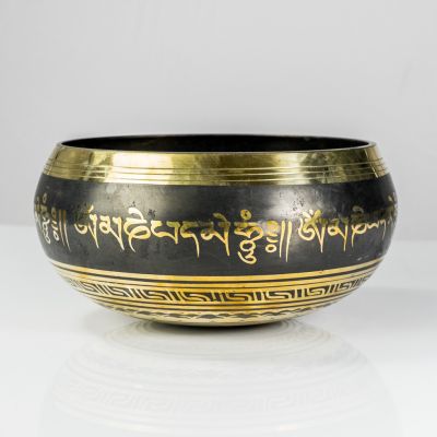 Engraved tibetan bowl Buddha's Eyes 4 Nepal