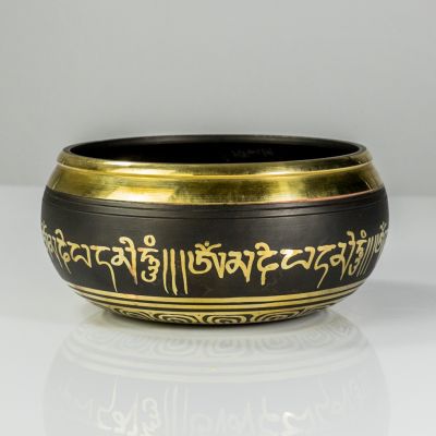 Engraved tibetan bowl Ganesha 2 Nepal