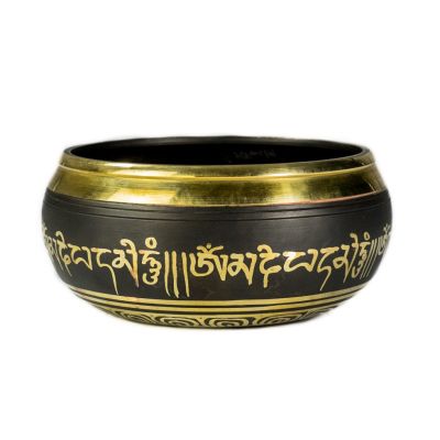 Engraved tibetan bowl Ganesha 2 Nepal