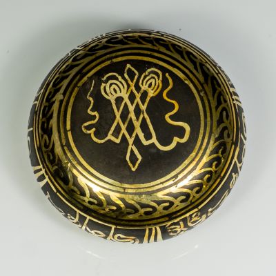 Engraved tibetan bowl Crossed Dorje (Varja) 2 Nepal