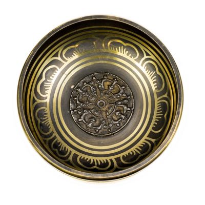 Engraved tibetan bowl Crossed Dorje (Varja) 3 Nepal