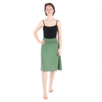 Single-colour midi skirt Panitera Khaki | UNI