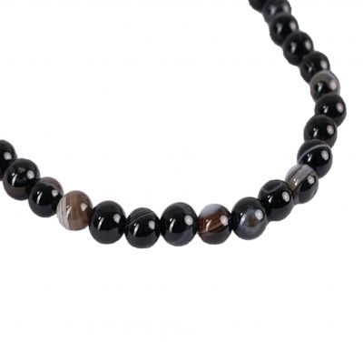 Black Agate bead necklace Thailand
