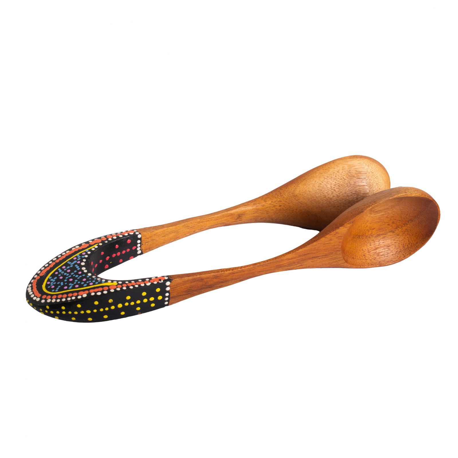 Painted wooden castanets Spoons Indonesia