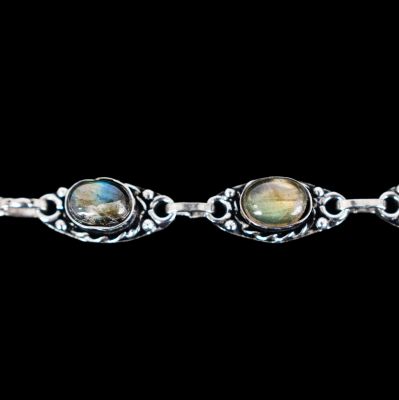 German silver bracelet Estefani Labradorite India
