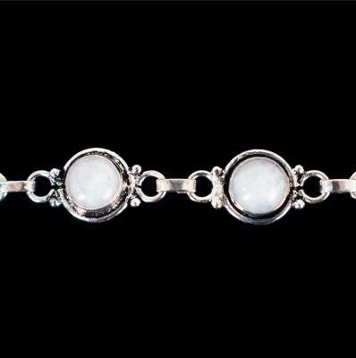 German silver bracelet Marisela Moon Stone India