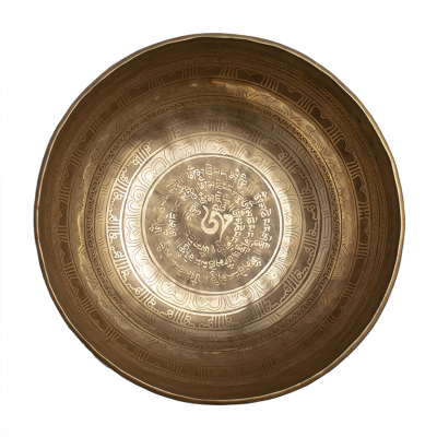 Hand hammered tibetan bowl Mantra Mandala