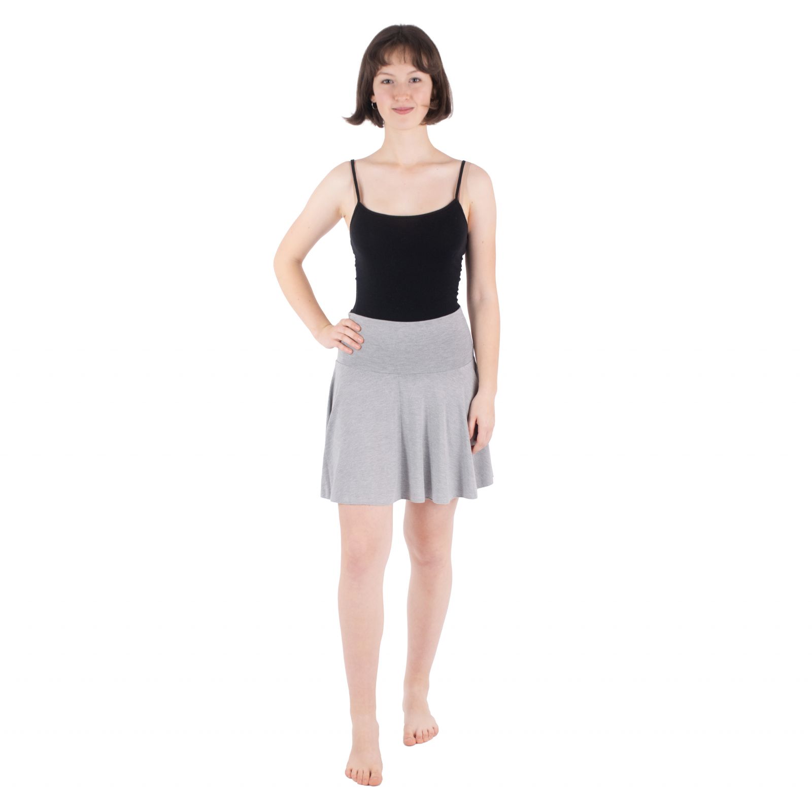Mini circle skirt Lutut Light Grey Thailand