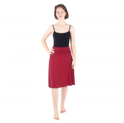 Single-colour midi skirt Panitera Burgundy Thailand