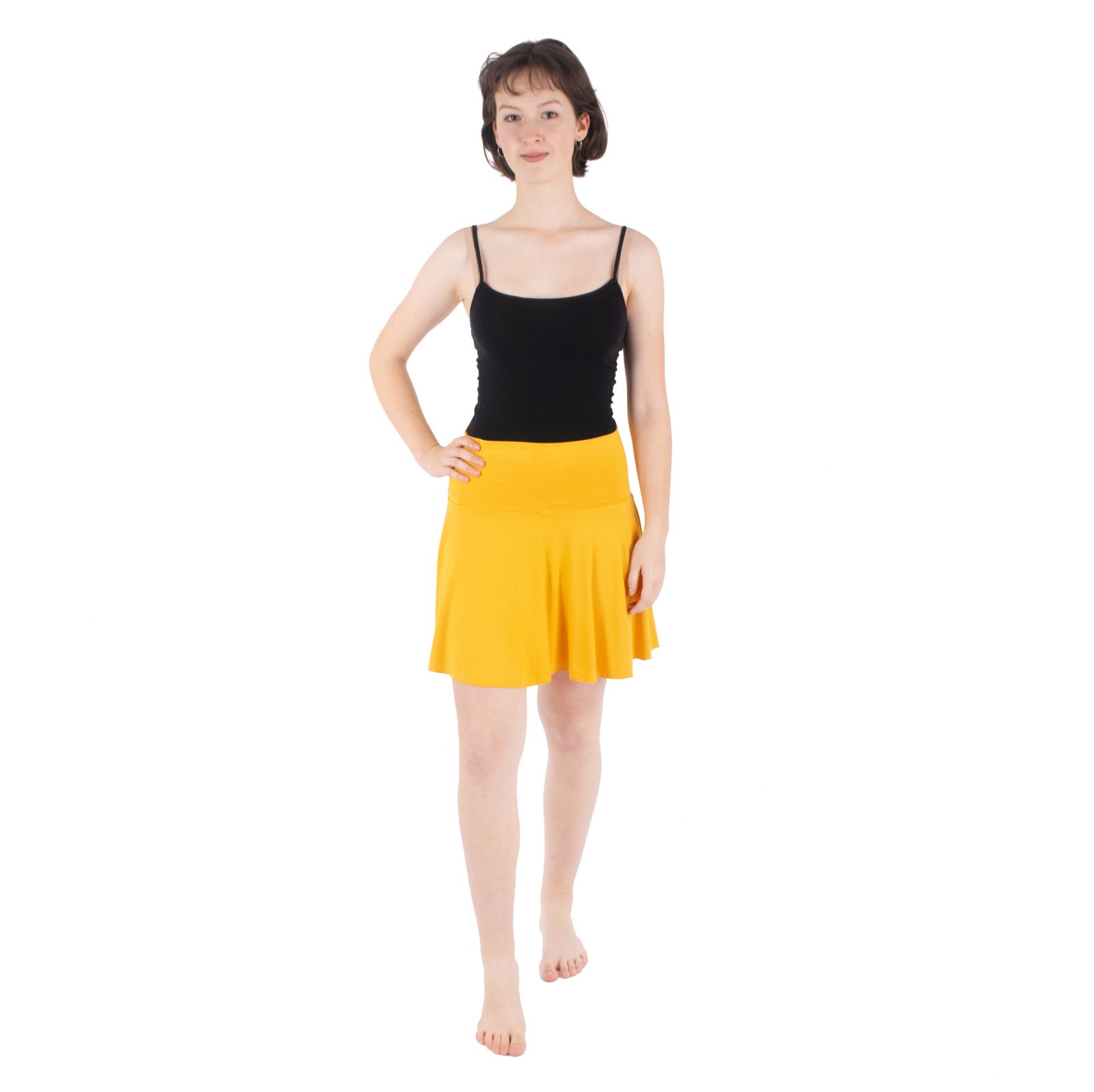 Mini circle skirt Lutut Yellow Thailand