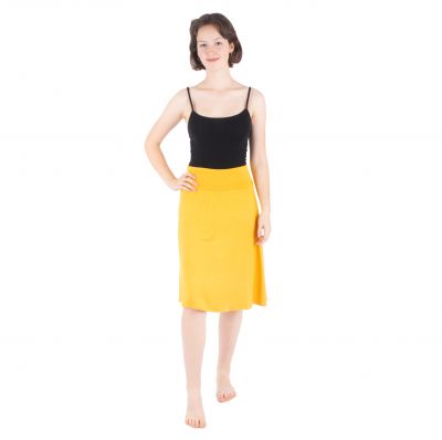Single-colour midi skirt Panitera Yellow Thailand
