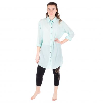 Single colour ladies shirt Savitree Pale Blue - Long | UNI